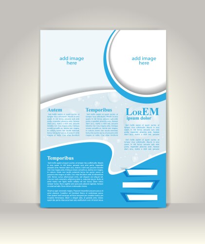 Flyer brochure or magazine cover template vector image