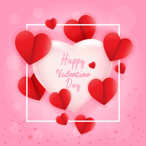 Love for valentines day happy vector image