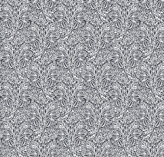 floral seamless pattern in renaissance style vector image