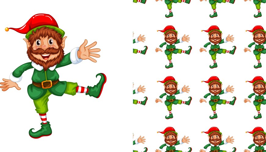 Seamless Pattern With Shamrock Clover Falling Vector Image