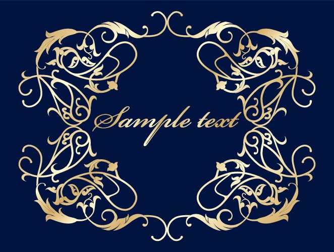 Royal golden frame Royalty Free Vector Image - VectorStock