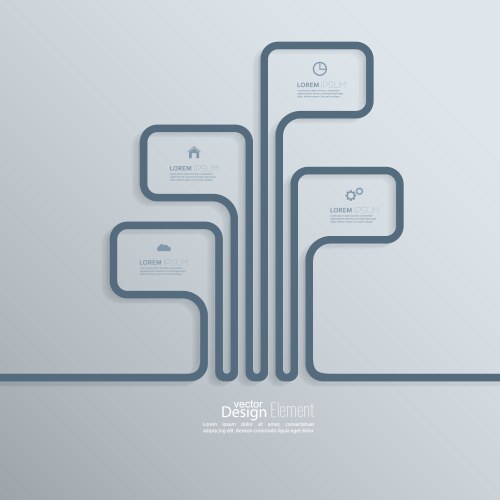 Ribbon in the form of frames with shadow and space vector image