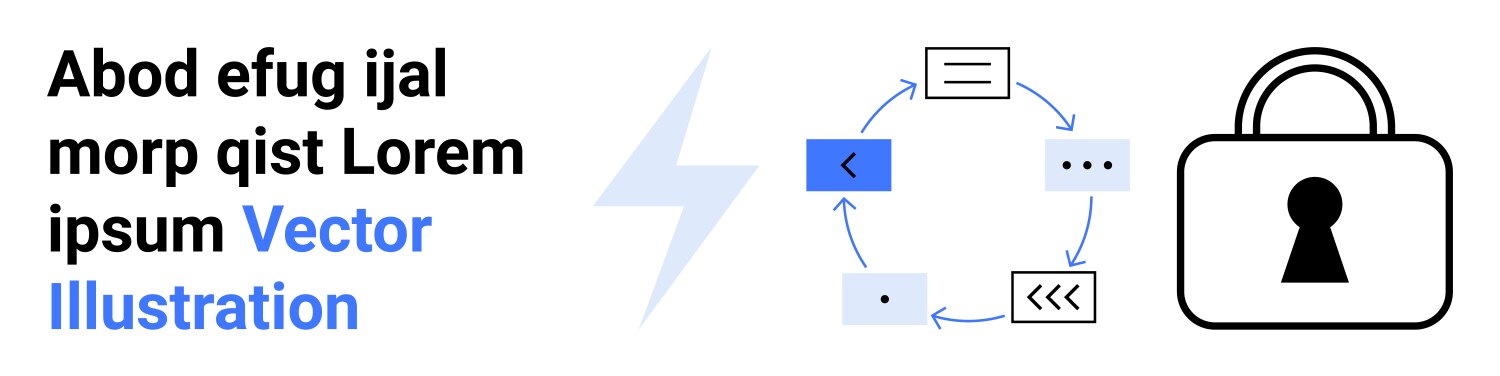 Secure data processing concept with lock vector image