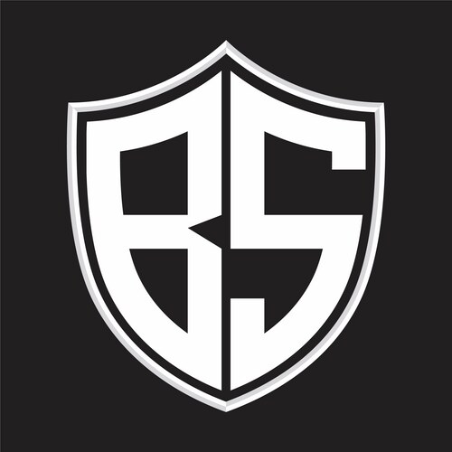Bs logo monogram with piece line art design – Royalty-Free Vector ...