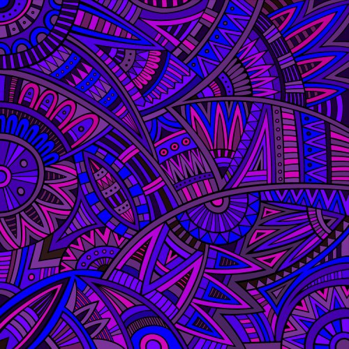 Blue ethnic pattern Royalty Free Vector Image - VectorStock