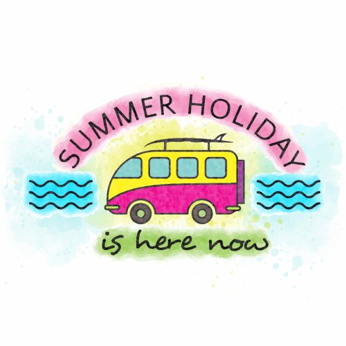 Hand drawn summer travel elements in circle Vector Image