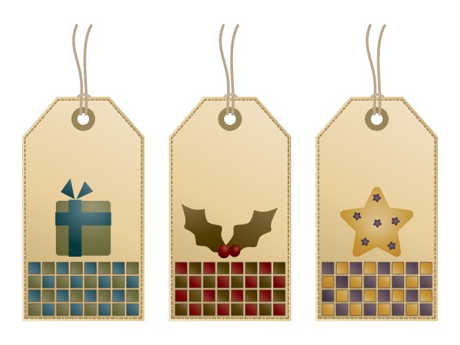 Christmas tags Vector Image