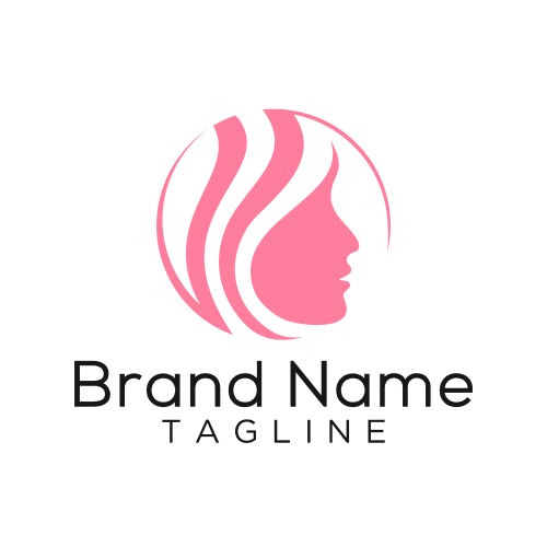 Care and beauty female logo template vector image