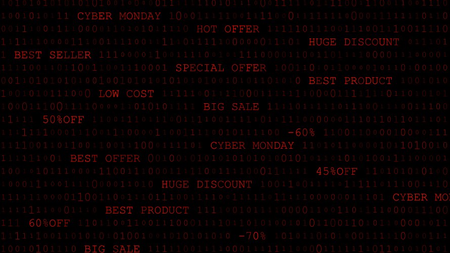 Cyber Monday Binary Code Background vektorbild