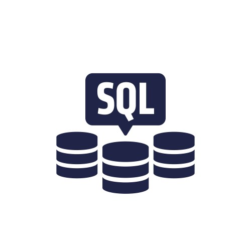 Sql icon structured query language vector image