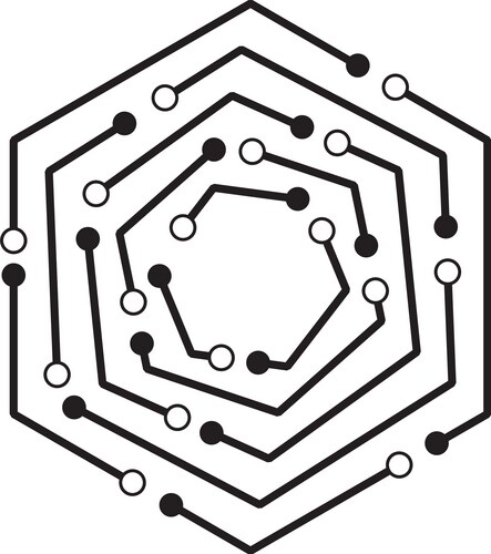 Electronic Circuit Rhombus Pattern – Royalty-Free Vector | VectorStock