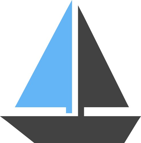 sailing boat vector image