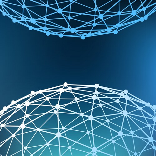 Abstract mesh polygonal background scope Vector Image
