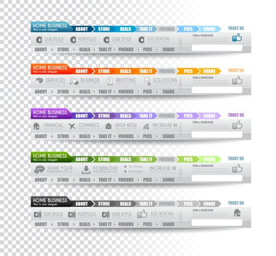 Collection of web elements - various templates vector image