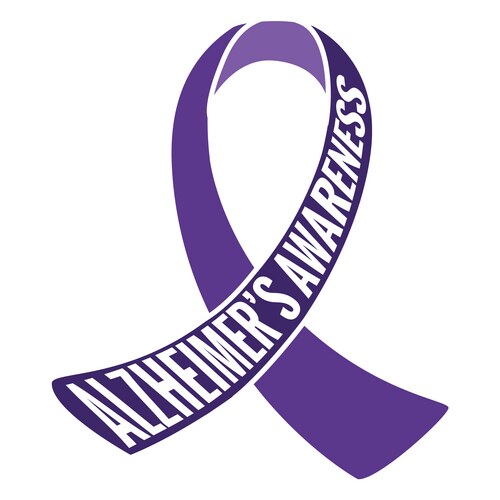 Alzheimer's Awareness Loop Ribbon Vector Image