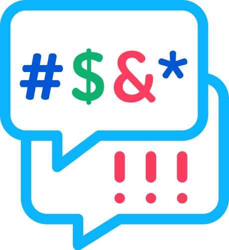 Obscene language icon outline Vector Image