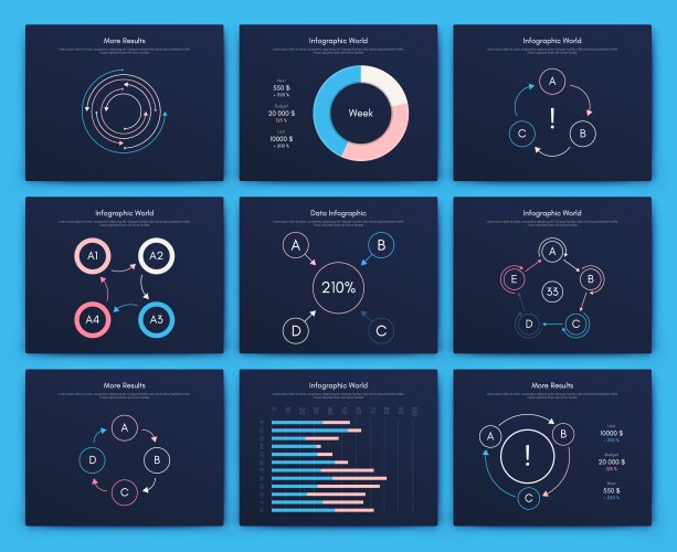 Modern infographic elements for business vector image