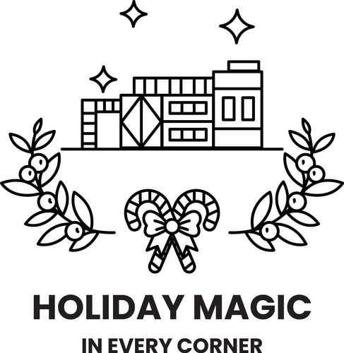 Winter Holiday Wreath Drawing Vector Image