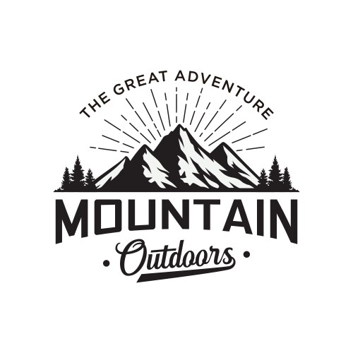 Landscape logo design template Royalty Free Vector Image