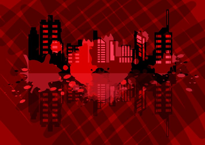 Criminal city vector image