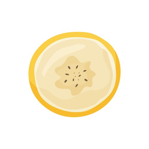 Banana Slice - Flat Icon Vector Image
