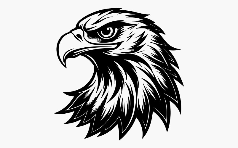 Eagle head silhouette Vector Image