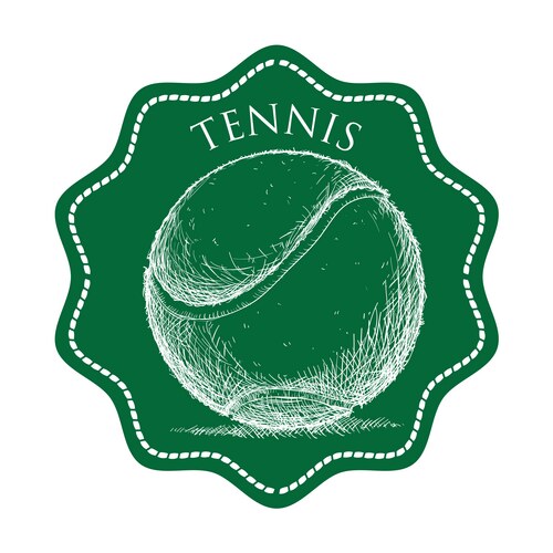 Hand draw tennis balle Vector Image