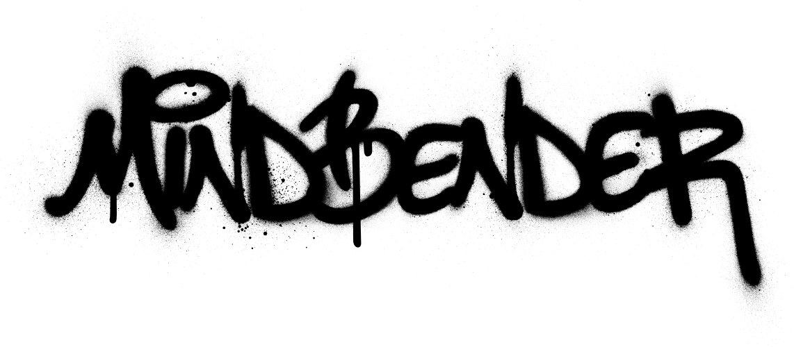 Black Mindbender Graffiti Spray Vector Image