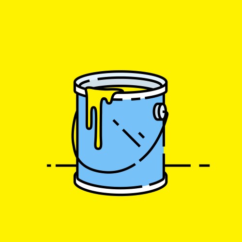 Open paint can icon vector image