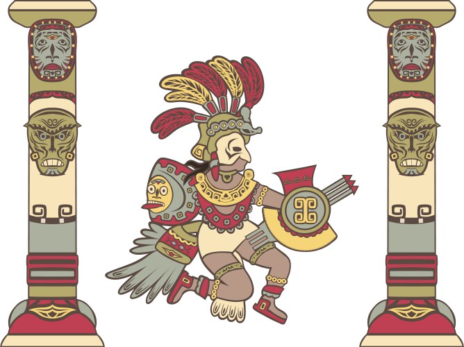 Aztec set Royalty Free Vector Image - VectorStock