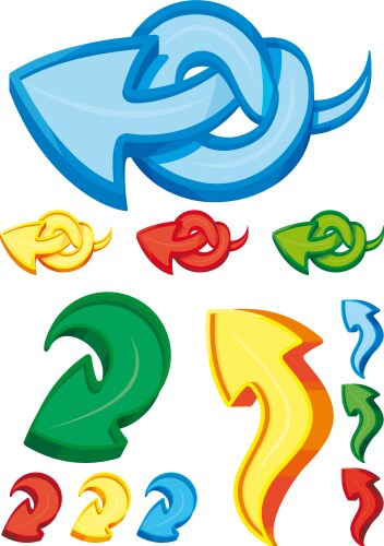 Collection of colour arrows Royalty Free Vector Image