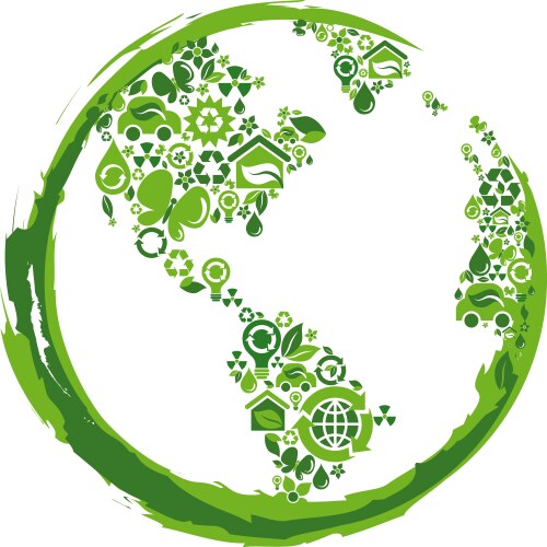 Green planet Royalty Free Vector Image - VectorStock