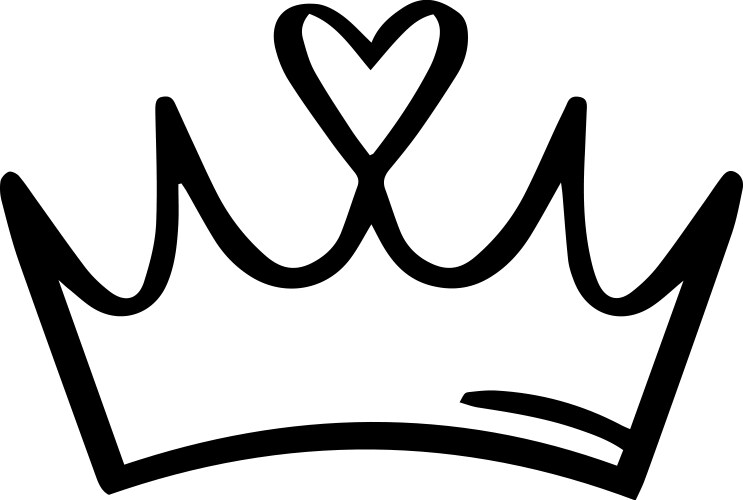 Hand drawn of a crown Vector Image