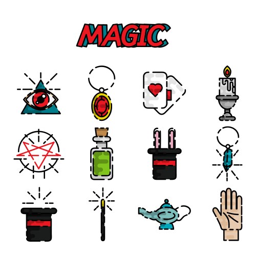 Alchemy symbol icon set spirituality occultism Vector Image