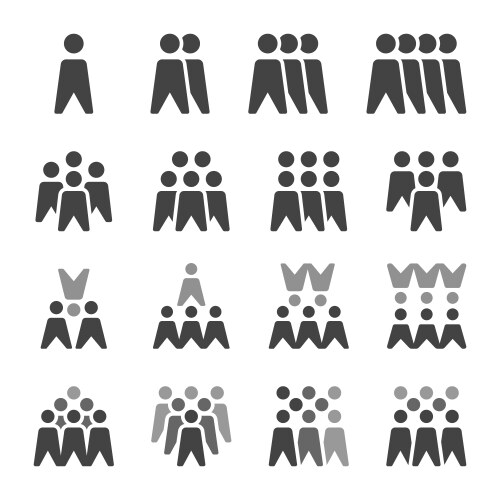Crowd icon Royalty Free Vector Image - VectorStock