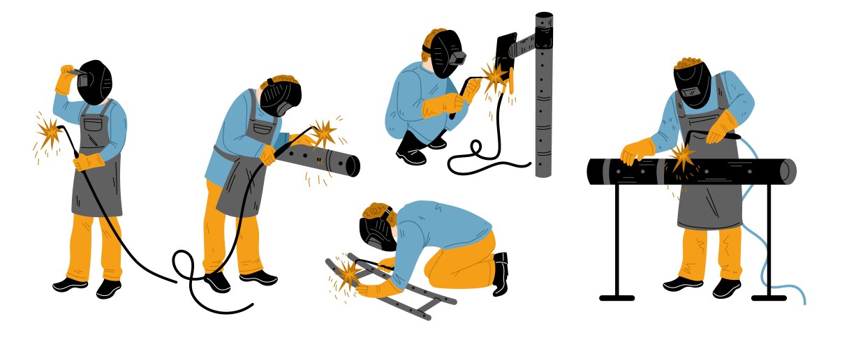 Construction workers crew Royalty Free Vector Image
