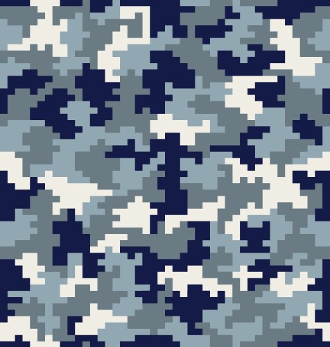Pixel camo seamless pattern grey urban camouflage Vector Image