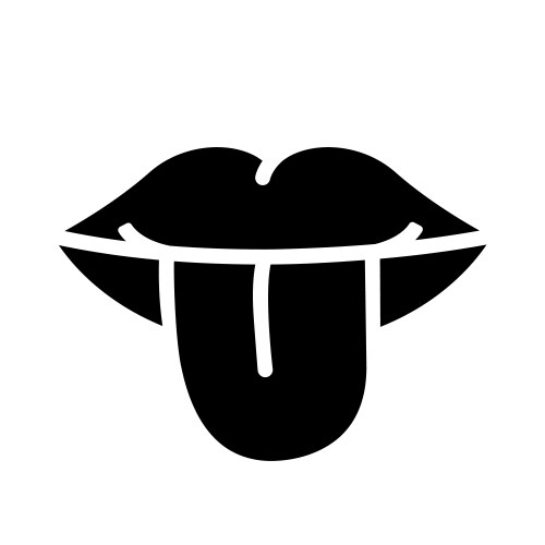 Tongue sticking out vector image