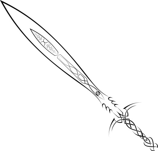 Sword tattoo Royalty Free Vector Image - VectorStock