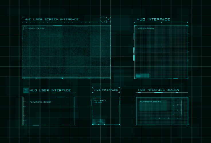 Grid for futuristic hud interface line technology Vector Image