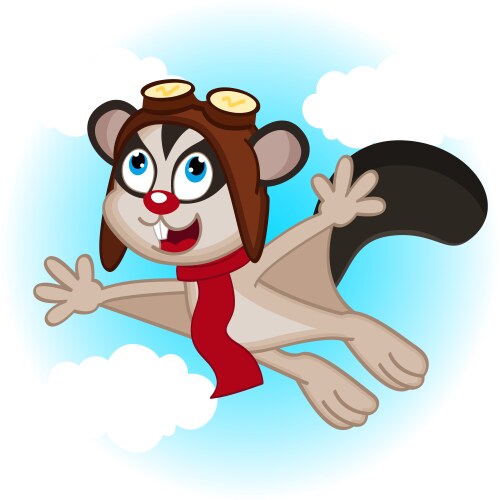 Flying squirrel vector image