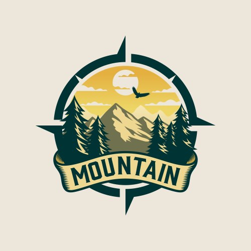 Mountain badge Royalty Free Vector Image - VectorStock