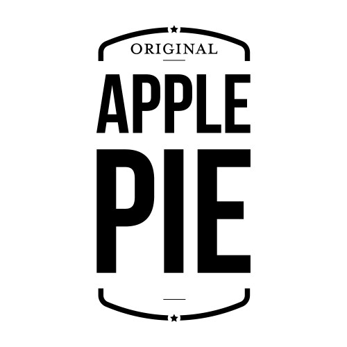 apple pie vintage sign lettering vector