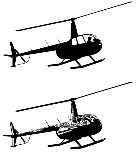 Helicopter Silhouette Vector Image