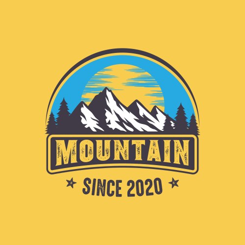 Landscape logo design template Royalty Free Vector Image