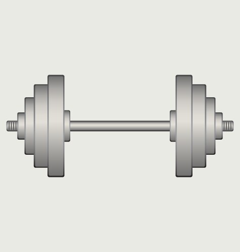 Sketch dumbbell weight Royalty Free Vector Image