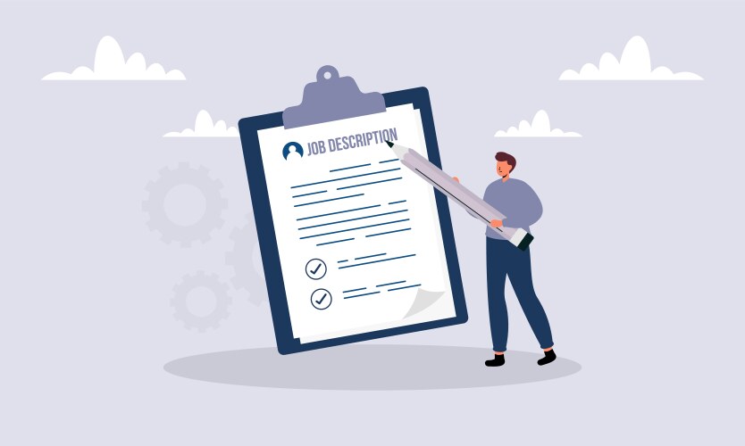 Job duties and responsibilities description Vector Image