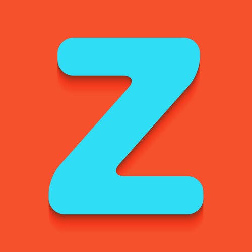 Letter z sign design template element orange icon Vector Image