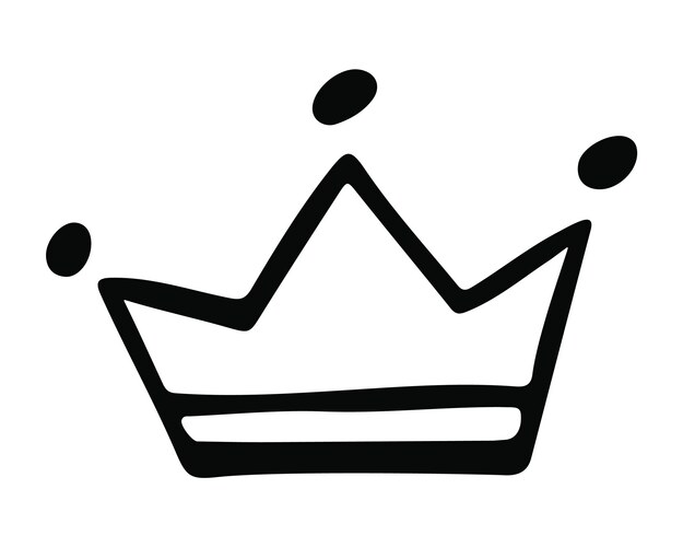 Sketch crown simple graffiti crowning Vector Image