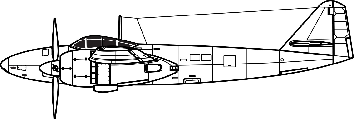 Mitsubishi ki-83 vector image